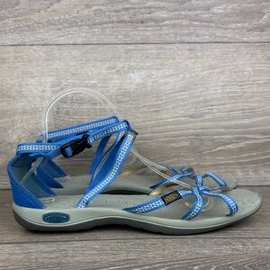 Keen La Paz Daphne Women’s Sz 11 Blue Strappy Buckle Gladiator Open Toe Sandals